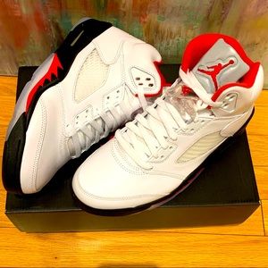 Jordan 5 Retro Fire Red Silver Tongue (2020)